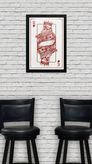 Limited Edition King of Diamonds Poster Art Print - 13x19"