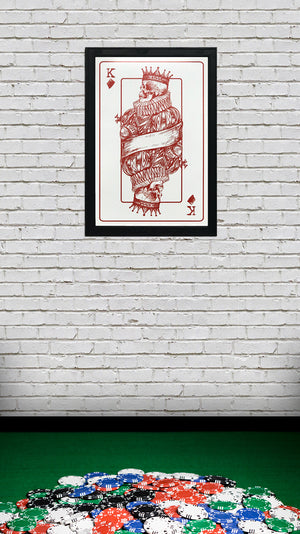 Limited Edition King of Diamonds Poster Art Print - 13x19"