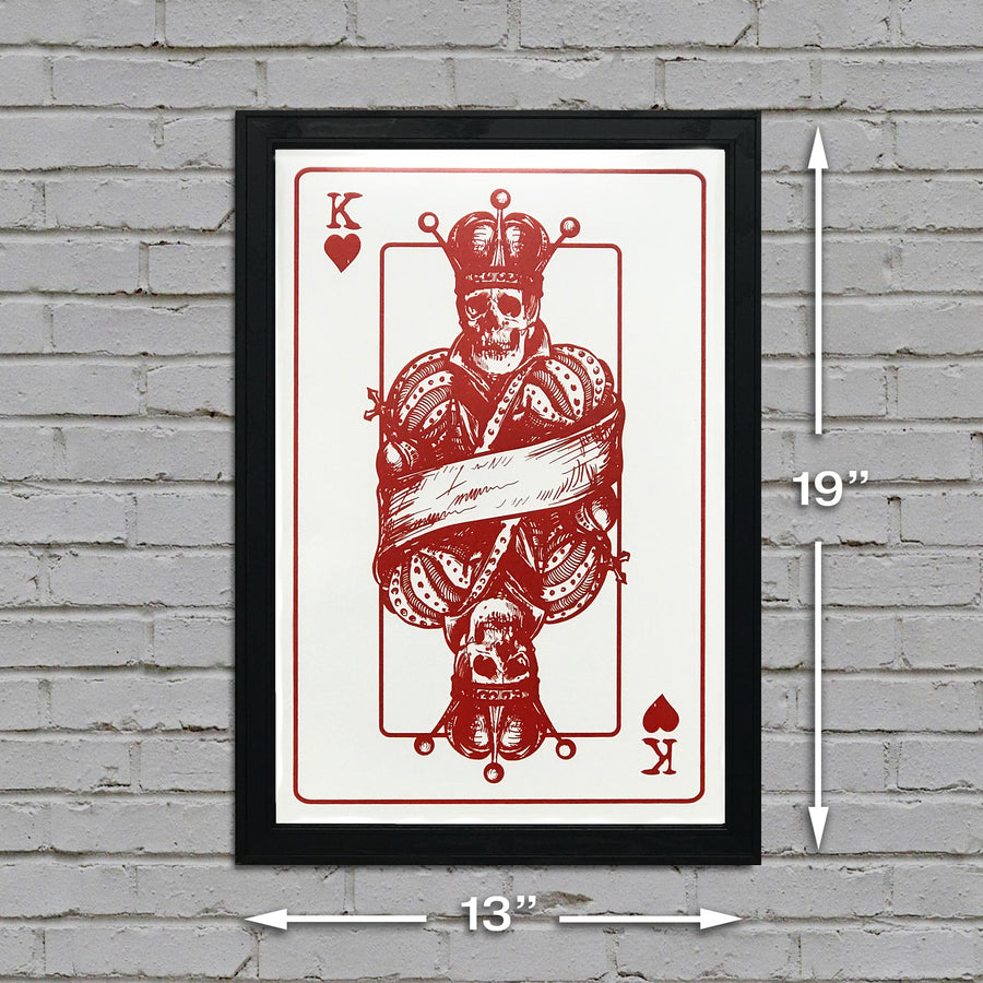 Limited Edition King of Hearts Poster Art Print - 13x19"