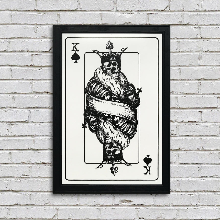 Limited Edition Royal Flush Complete Set Skeleton Card Art Prints / Posters - 13x19"
