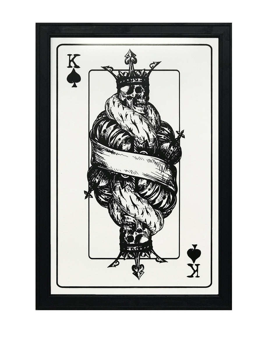 Limited Edition King of Spades Poster Art - Poker Room Decor - 13x19"