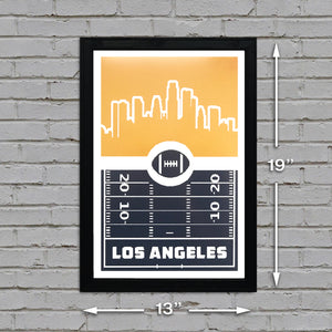 Limited Edition Los Angeles Chargers Poster Art - Retro Print 13x19"