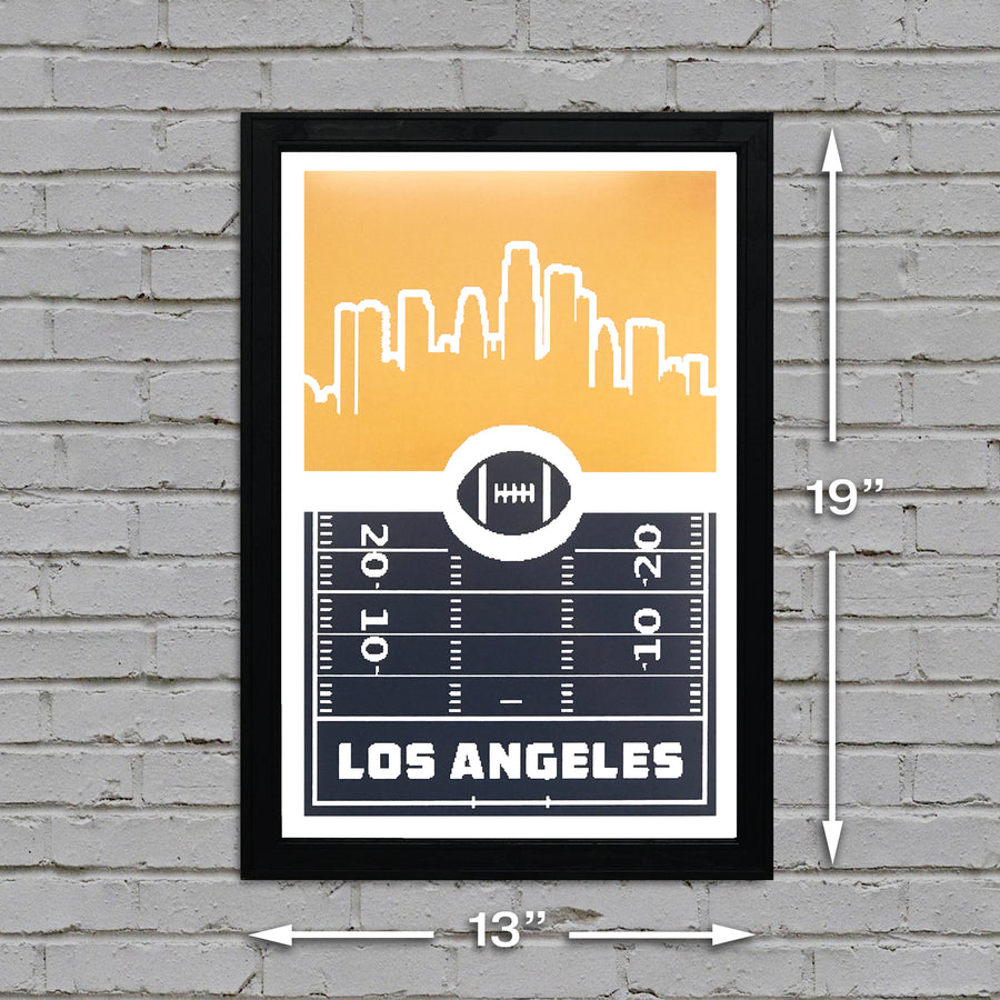 Limited Edition Los Angeles Chargers Poster Art - Retro Print 13x19"