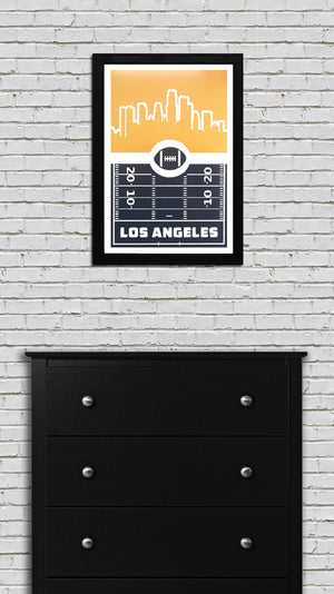 Limited Edition Los Angeles Chargers Poster Art - Retro Print 13x19"