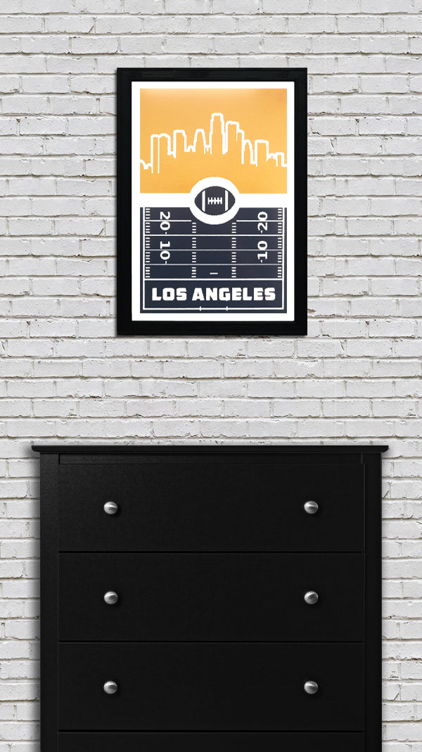 Limited Edition Los Angeles Chargers Poster Art - Retro Print 13x19"