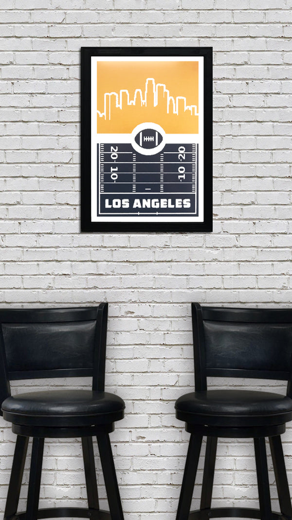 Limited Edition Los Angeles Chargers Poster Art - Retro Print 13x19"