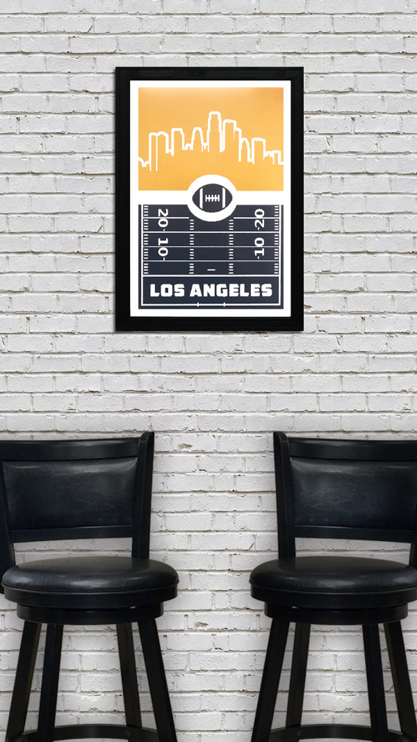 Limited Edition Los Angeles Chargers Poster Art - Retro Print 13x19"