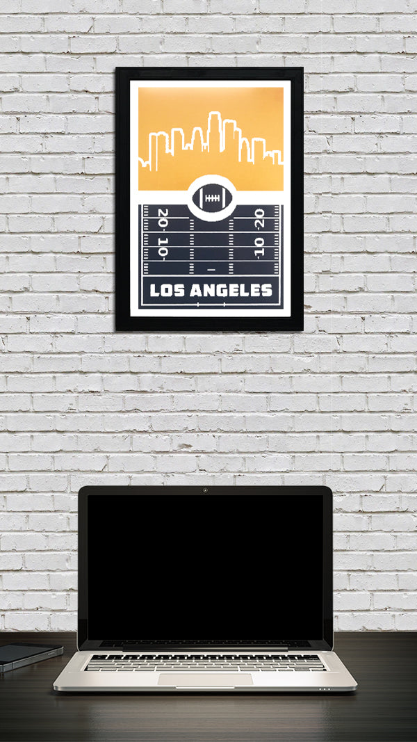 Limited Edition Los Angeles Chargers Poster Art - Retro Print 13x19"