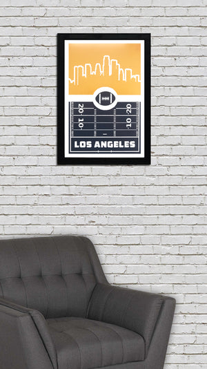 Limited Edition Los Angeles Chargers Poster Art - Retro Print 13x19"