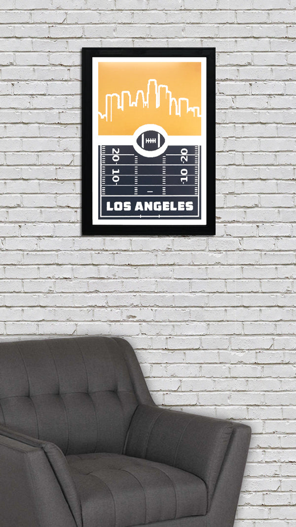 Limited Edition Los Angeles Chargers Poster Art - Retro Print 13x19"