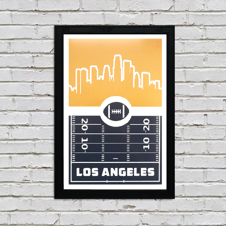 Limited Edition Los Angeles Chargers Poster Art - Retro Print 13x19"