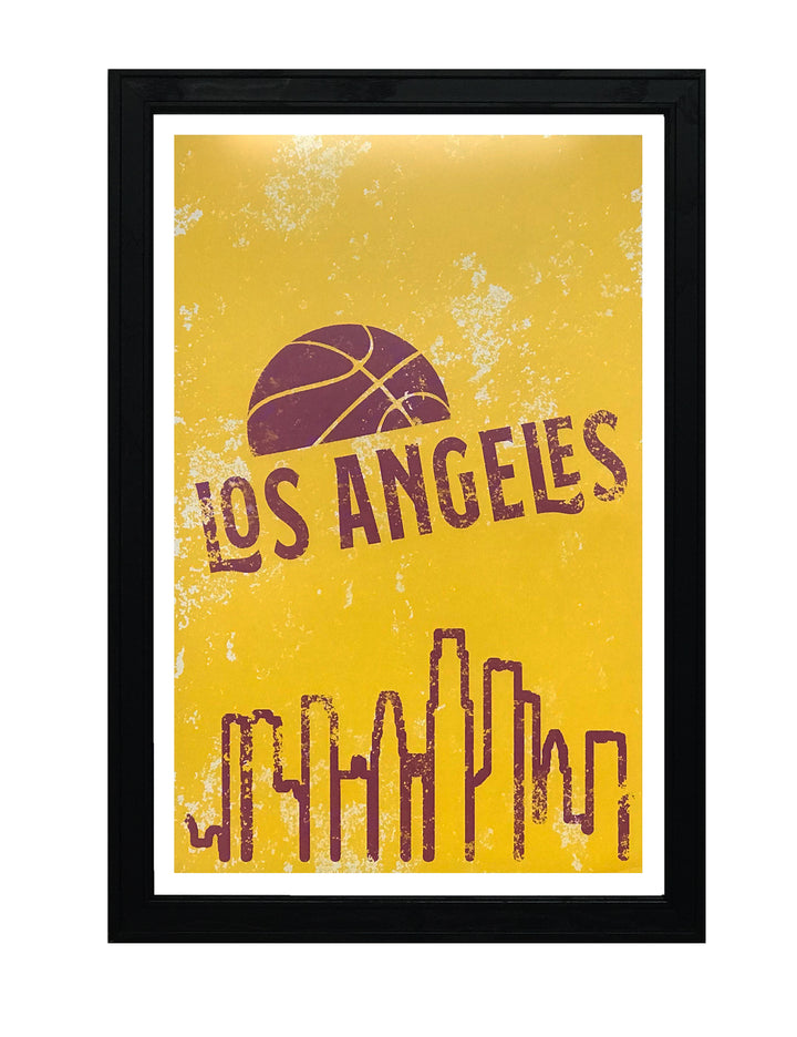 Limited Edition Vintage Los Angeles Lakers Poster Art - 13x19"