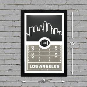 Limited Edition Los Angeles Raiders Poster - Retro Art Print 13x19"