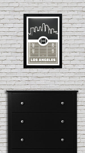 Limited Edition Los Angeles Raiders Poster - Retro Art Print 13x19"