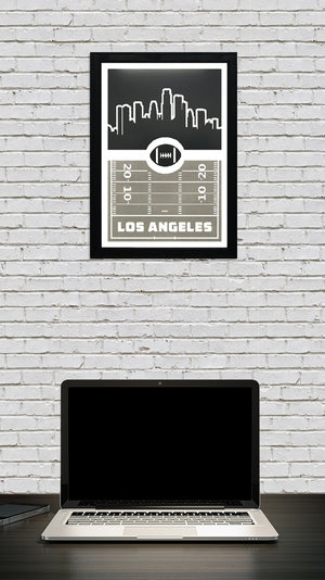 Limited Edition Los Angeles Raiders Poster - Retro Art Print 13x19"