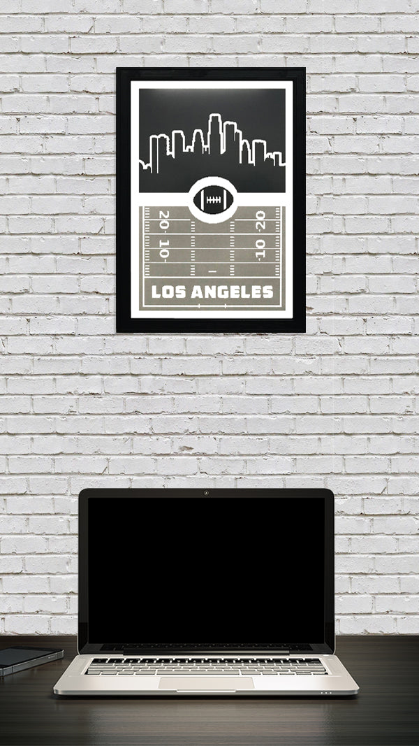Limited Edition Los Angeles Raiders Poster - Retro Art Print 13x19"