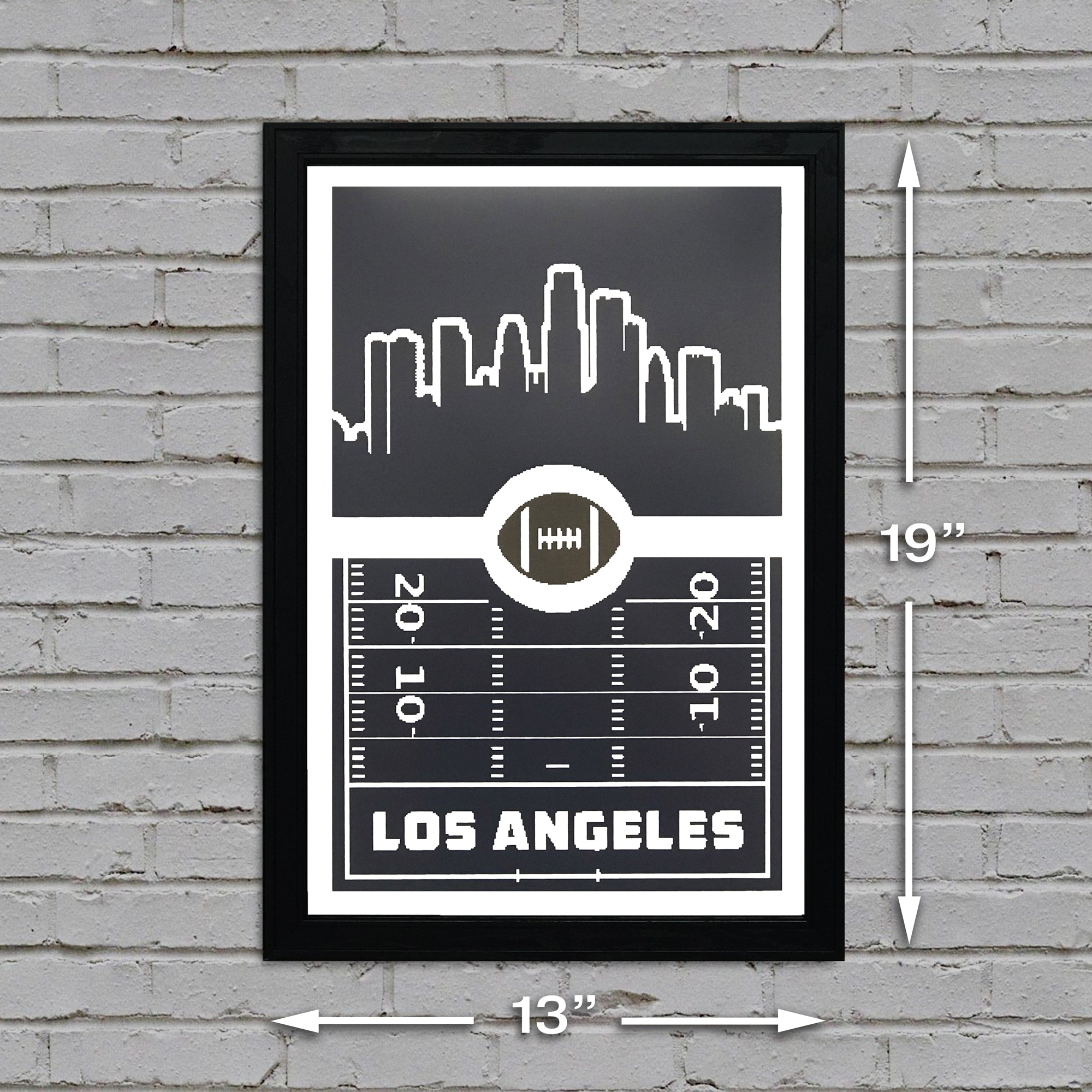 Limited Edition Los Angeles Rams Poster Art - Retro Print 13x19
