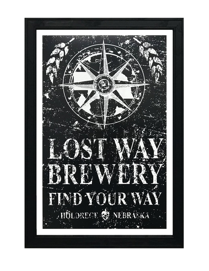 Limited Edition Lost Way Brewery - Craft Beer Poster - Black - 13x19"