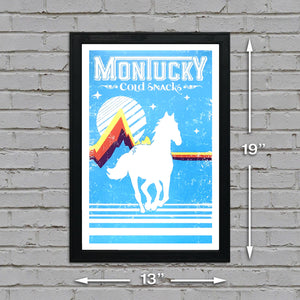 Limited Edition Montucky Cold Snacks American Lager Craft Beer Poster - 13x19"