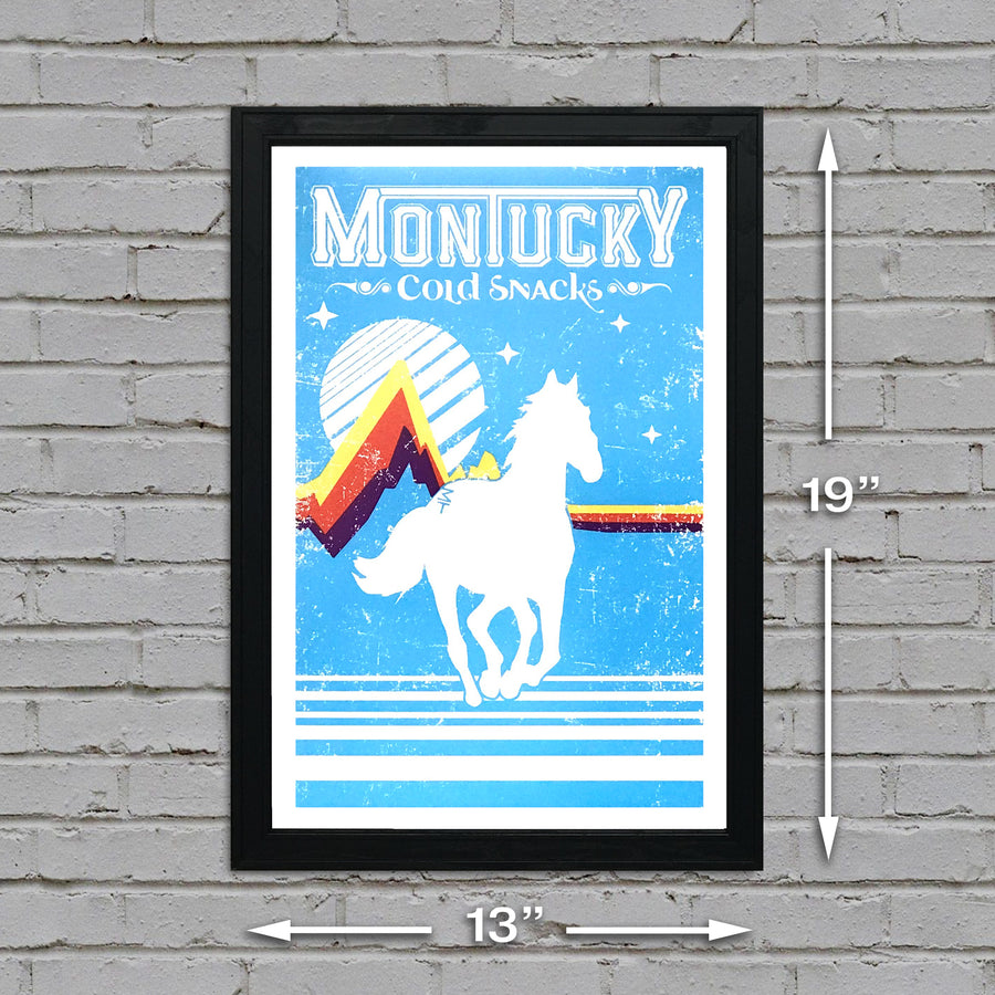 Limited Edition Montucky Cold Snacks American Lager Craft Beer Poster - 13x19"