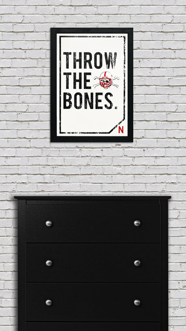 Officially Licensed Nebraska Blackshirts Poster Throw The Bones