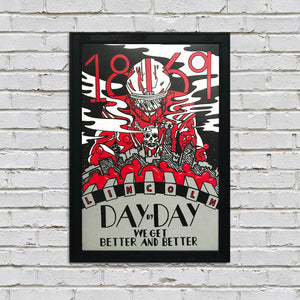 Limited Edition Day By Day Nebraska Cornhuskers College Football Poster - Artist Series featuring Justin Parker - 13x19"