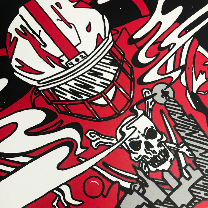 Limited Edition Day By Day Nebraska Cornhuskers College Football Poster - Artist Series featuring Justin Parker - 13x19"