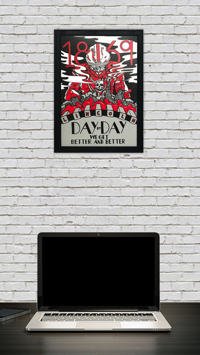 Limited Edition Day By Day Nebraska Cornhuskers College Football Poster - Artist Series featuring Justin Parker - 13x19"