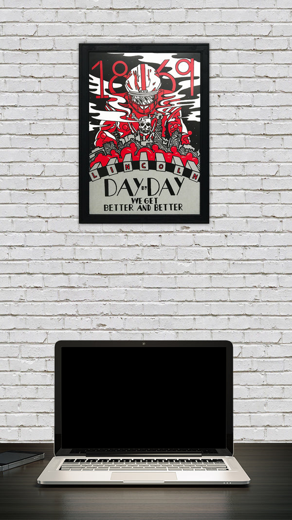 Limited Edition Day By Day Nebraska Cornhuskers College Football Poster - Artist Series featuring Justin Parker - 13x19"