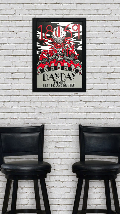 Limited Edition Day By Day Nebraska Cornhuskers College Football Poster - Artist Series featuring Justin Parker - 13x19"