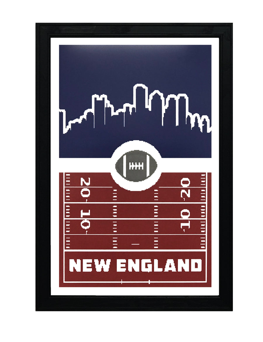 Limited Edition New England Patriots Poster Art - Retro Art Print - 13x19"