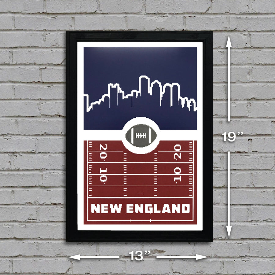 Limited Edition New England Patriots Poster Art - Retro Art Print - 13x19"