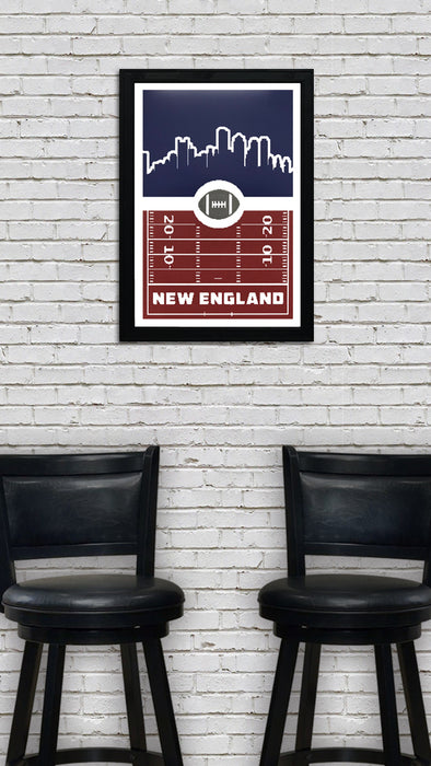 Limited Edition New England Patriots Poster Art - Retro Art Print - 13x19"