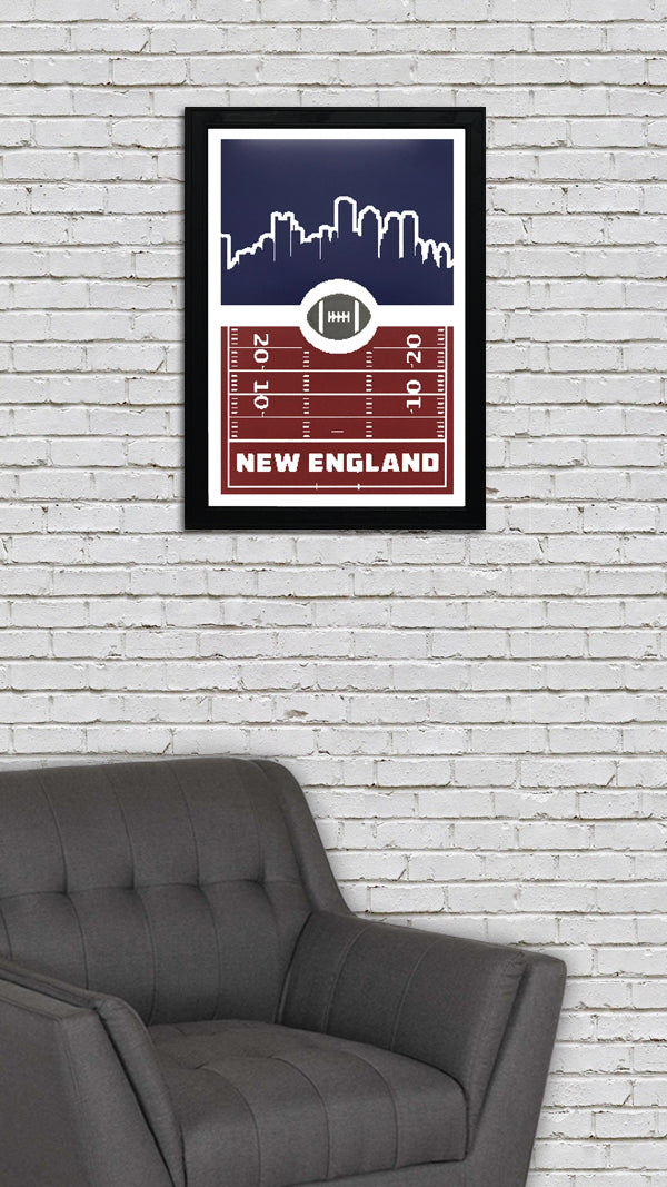 Limited Edition New England Patriots Poster Art - Retro Art Print - 13x19"