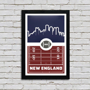 Limited Edition New England Patriots Poster Art - Retro Art Print - 13x19"