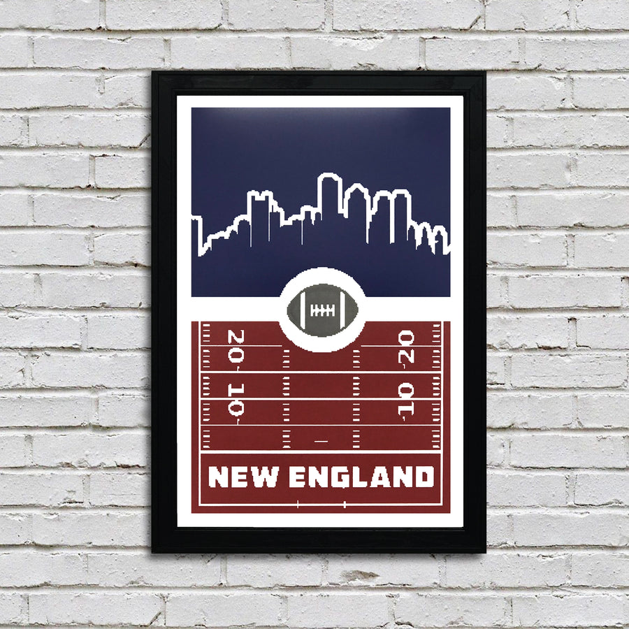 Limited Edition New England Patriots Poster Art - Retro Art Print - 13x19"