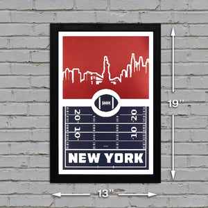 Limited Edition New York Giants Poster Art - Retro Print 13x19"
