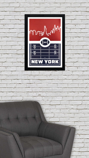 Limited Edition New York Giants Poster Art - Retro Print 13x19"
