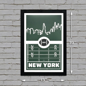 Limited Edition New York Jets Poster Art - Retro Print 13x19"