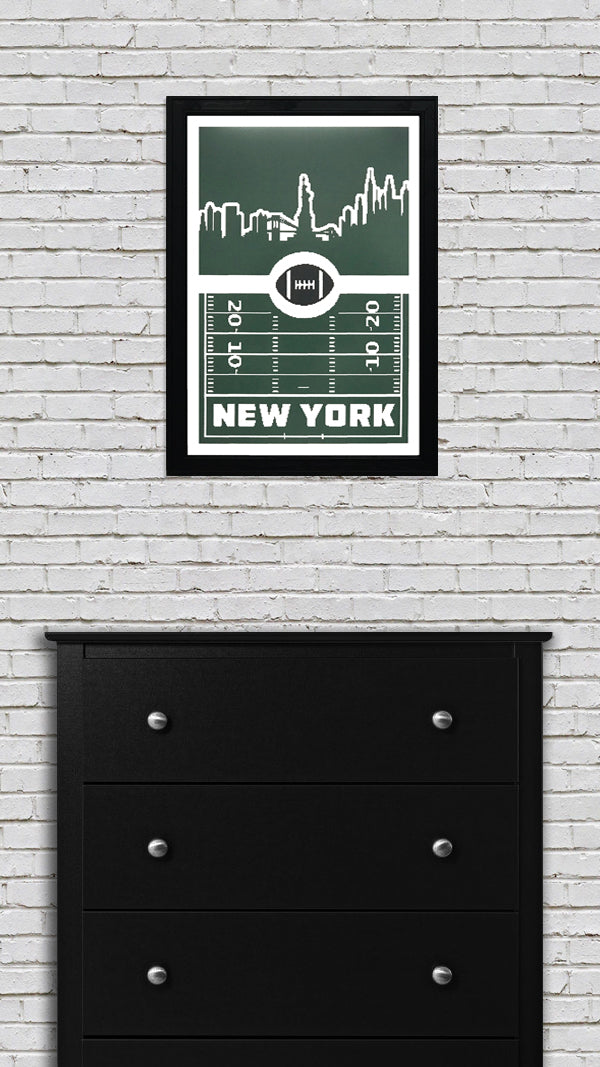 Limited Edition New York Jets Poster Art - Retro Print 13x19"