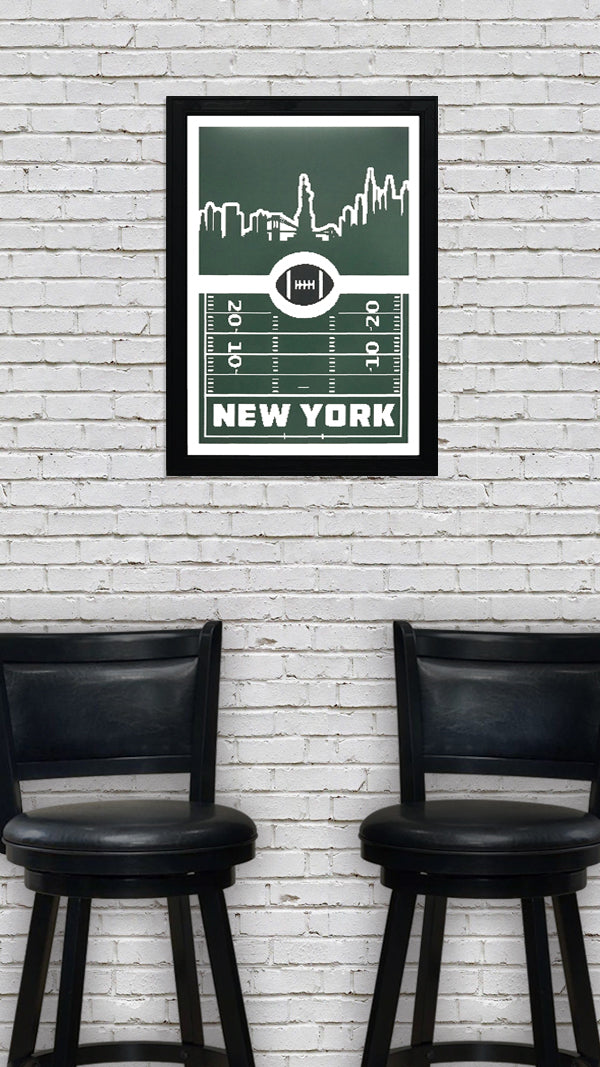 Limited Edition New York Jets Poster Art - Retro Print 13x19"