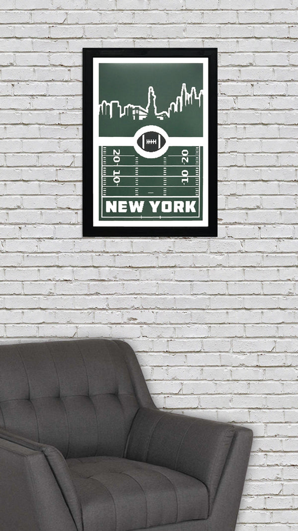 Limited Edition New York Jets Poster Art - Retro Print 13x19"