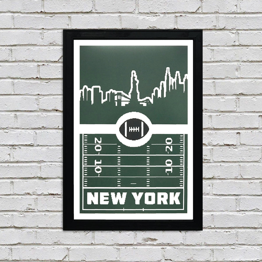 Limited Edition New York Jets Poster Art - Retro Print 13x19"