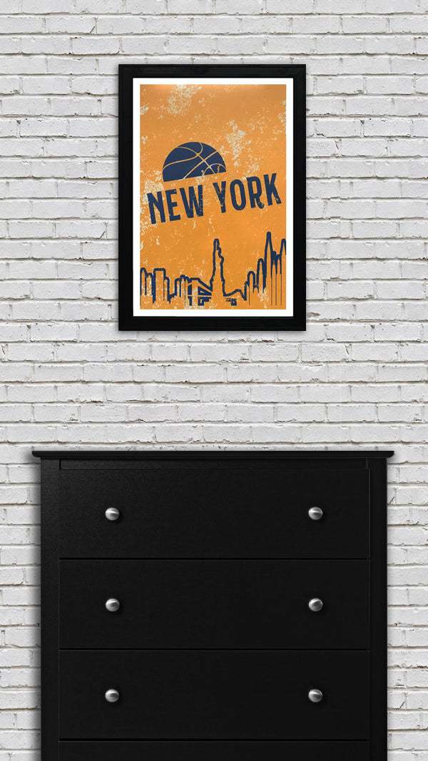 Limited Edition Vintage New York Knicks Poster Art - 13x19"