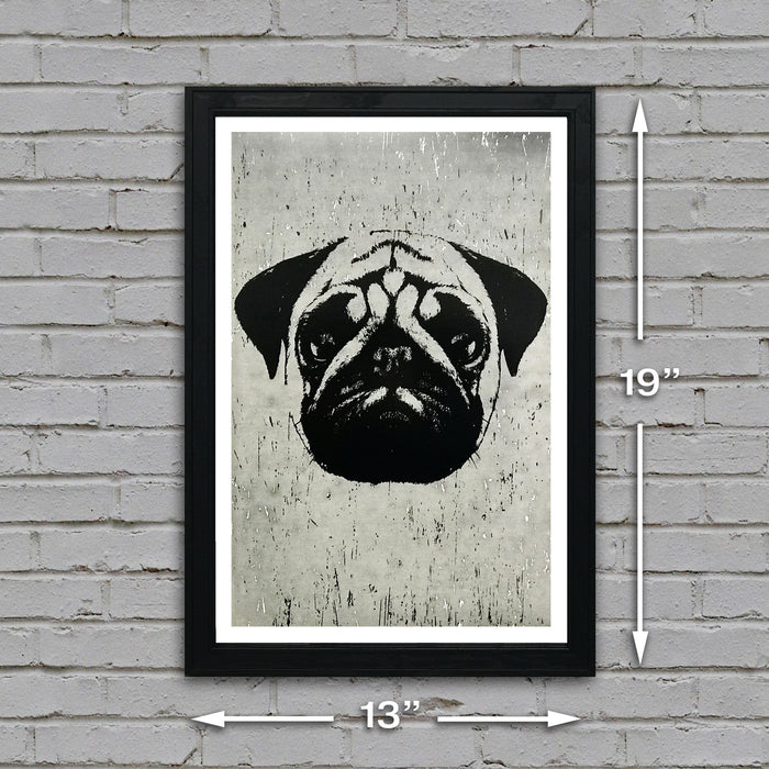 Limited Edition Pug Art Poster - 13x19"