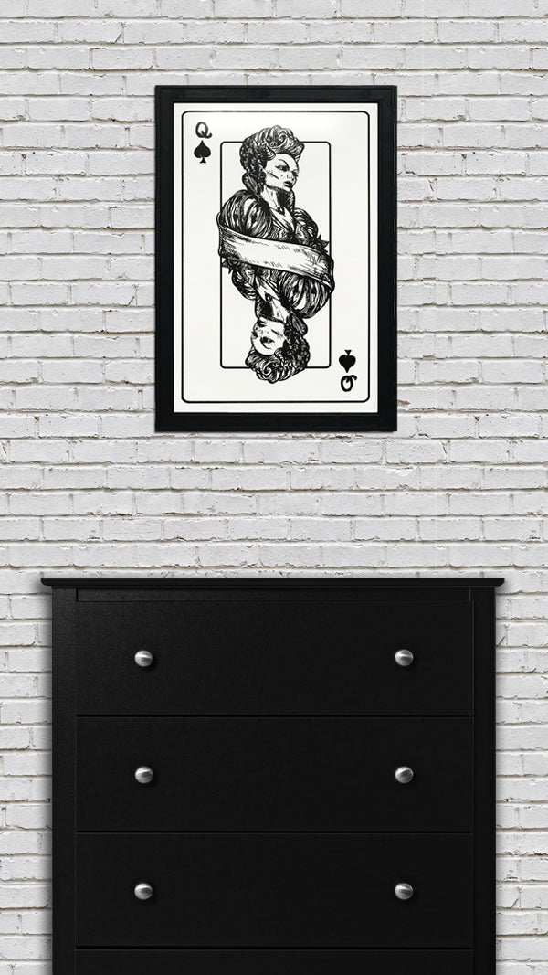 Limited Edition Queen of Spades Poster Art Print - 13x19"