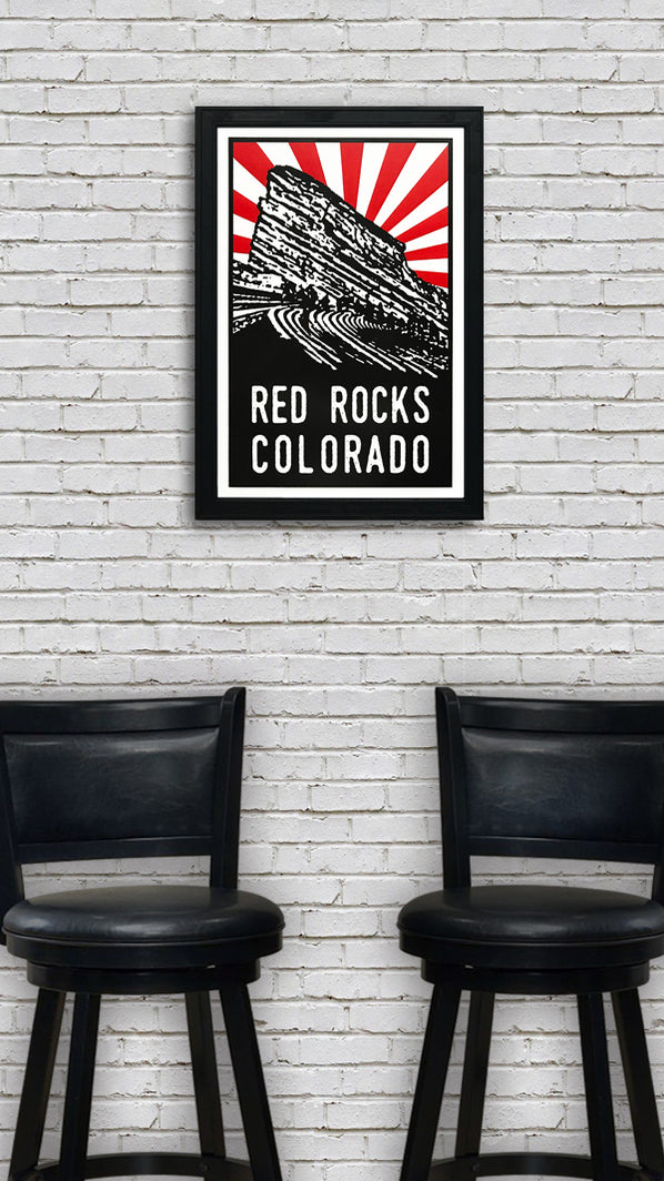 Limited Edition Limited Edition Red Rocks Poster Art - Red Starburst ...