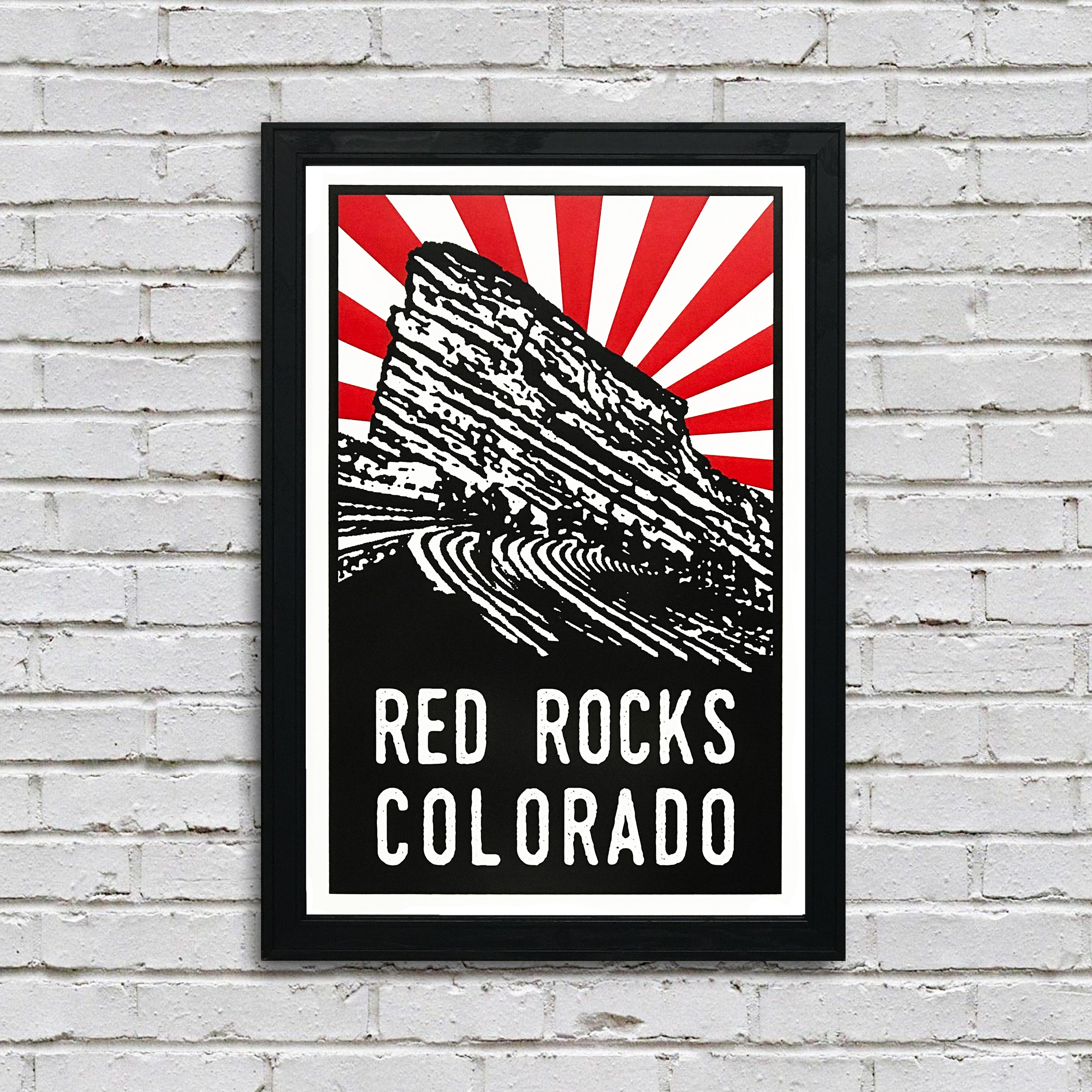 Limited Edition Limited Edition Red Rocks Poster Art - Red Starburst ...