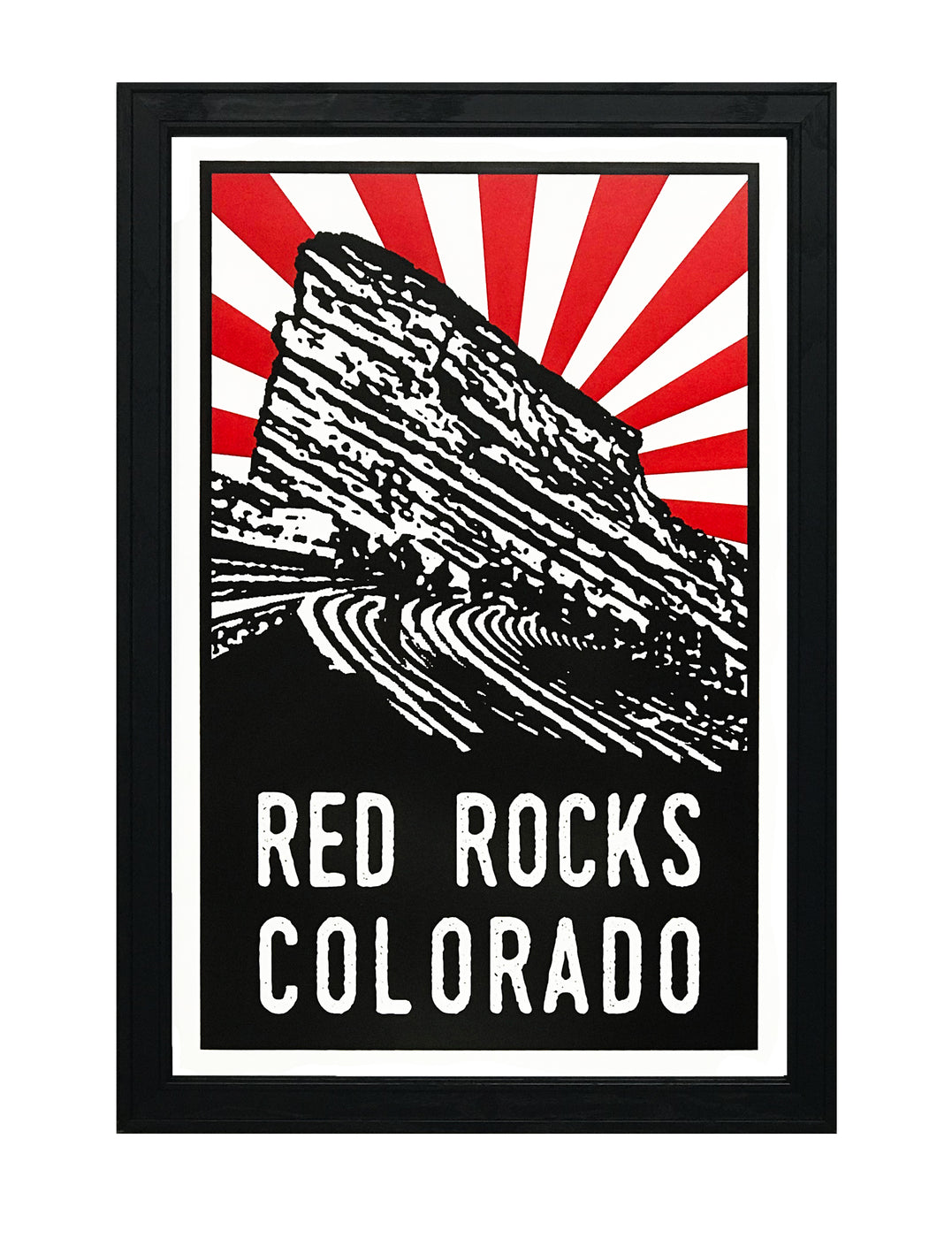 Limited Edition Limited Edition Red Rocks Poster Art - Red Starburst ...