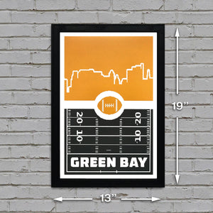 Limited Edition Green Bay Packers Poster Art - Retro Video Game Print - 13x19"
